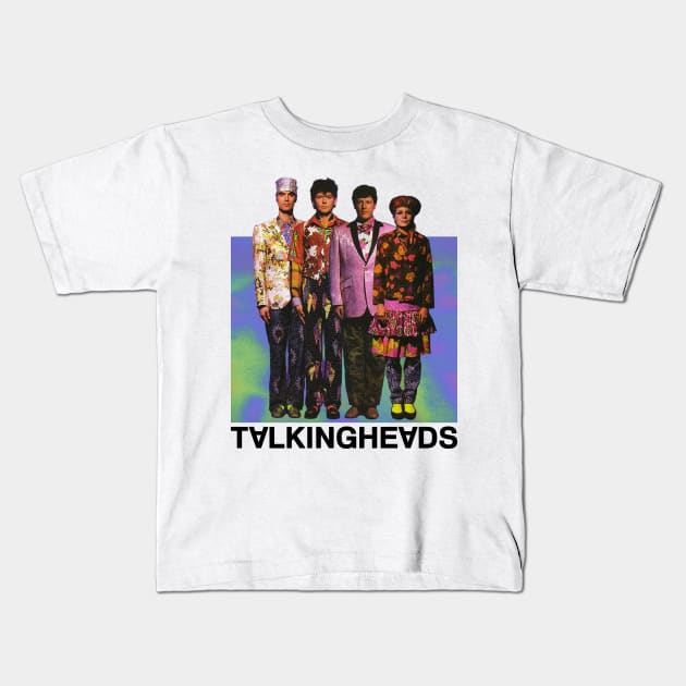 Vintage Talking Heads Kids T-Shirt by bambangbuta